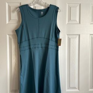 Blue sleeveless dress